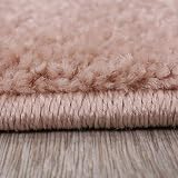 VIMODA kinderteppich kinderzimmer Flauschiger Baby Teppich Happy Schaefchen Kinder Jugendzimmer Rosa, Maße:80x150 cm