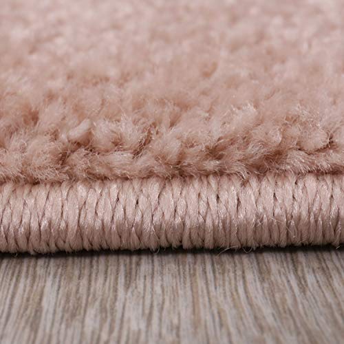 VIMODA kinderteppich kinderzimmer Flauschiger Baby Teppich Happy Schaefchen Kinder Jugendzimmer Rosa, Maße:80x150 cm