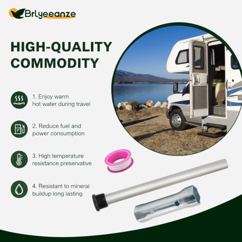 Image of RV Hot Water Heater Anode Rod 1 Pack | Fits for Suburban and Morflo - 9.25''Long & 3 /4'' Thread Lasting Tank Corrosion Protection, For RV Camper and Trailer Heaters