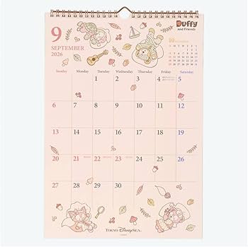 Amazon | ダッフィー＆フレンズ 壁掛けカレンダー 2026年（令和8年