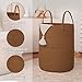JMvicyroam Large Woven Laundry Basket Hamper,60L Cotton Rope Storage Bin for Blankets,Toys and Clothes,Decorative Tall Nursery Hamper for Living Room,Baby Nursery,Bathroom and Bedroom,Golden Jute