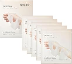 mixsoon Bean Collagen Hydrogel Mask 1PACK(35gX5ea) low molecular Deep Nutrition, Radiance, Hydration All-In-One Firming, Ingredients Absorbing Over Time Korean Glass Skin Care