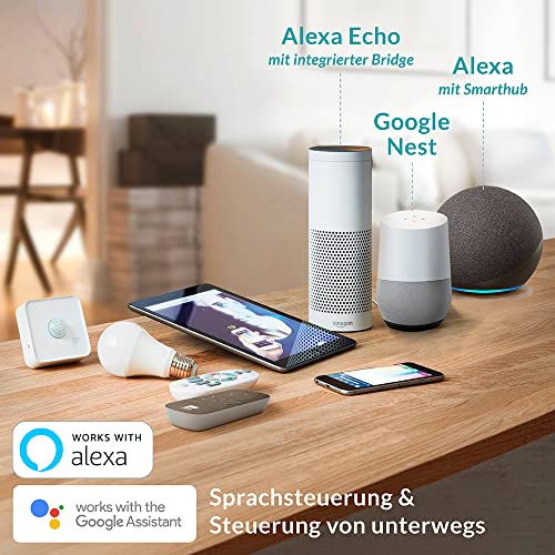 Eglo Connect.z Smart Home E27 LED Filament Light Bulb, G95, ZigBee, app and Voice Control, dimmable - Image 4
