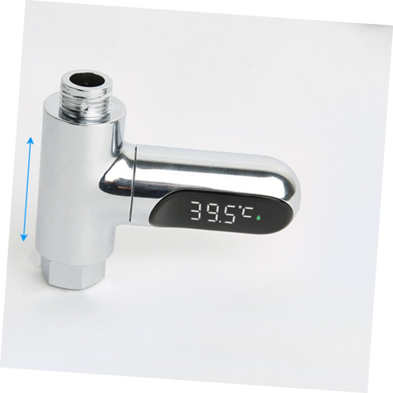 Didiseaon Medidor de Temperatura del Agua Pantalla Led para Niño Rotación 360° Medición 5-85°C y Carcasa ABS y PC Instalación Fácil Color Plata