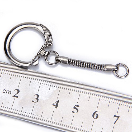 30 Catene Portachiavi A Coda Di Topo Argento – Per Creare Ciondoli, Charm E Accessori Fai Da Te, 65 Mm