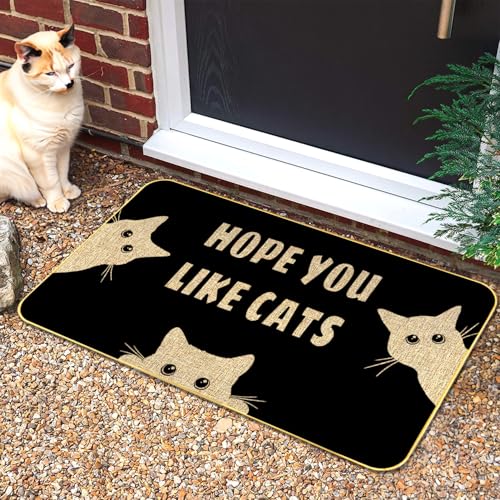 ARTUFAN Hope You Like Cats Doormat