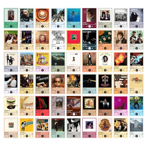Image of Wallgasm paper Rock Band Posters - Set of 54, 4 x 6 Inches Posters Rock Band Posters Music Posters Mini Poster Set Collage Kit