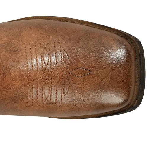 SheSole Cowboy Boots For Women Square Toe Wide Calf Cowgirl Boots Ladies Western Boots Red Green Brown3