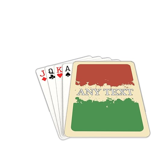 Miniatura 2 de Migedy Baraja de cartas con bandera italiana, cartas personalizadas, barajas de cartas abstractas de acuarela, cartas personalizadas para bodas,