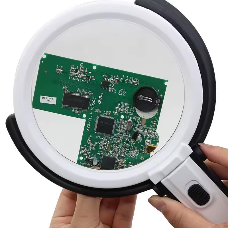 Lente d'ingrandimento da tavolo pieghevole a LED con lente d'ingrandimento 1.25X/5X