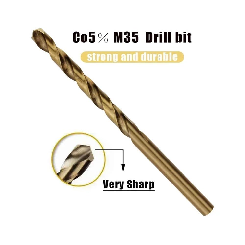 Jeu De Forets Hélicoïdaux M35 Cobalt HSS for Outils De Perçage De Métaux Durs En Acier Inoxydable(13.0mm)