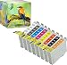 Produktbild Ink Hero 8-Stück Tintenpatronen Preimum Epson Stylus Photo R1900 T0870 T0871 T0872 T0873 T0874 T0877 T0878 T0879 druckerpatronen patronen