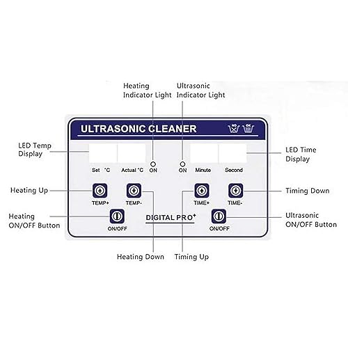 Miniatura 4 de ATO - Limpiador ultrasónico de 2 litros, con temporizador y calentador, máquina de limpieza ultrasónica portátil para el hogar de 110 V para joyas,