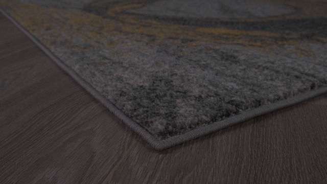 Tapete Abani Amarillo y Gris 160x213 cm Estilo Moderno miniatura 7