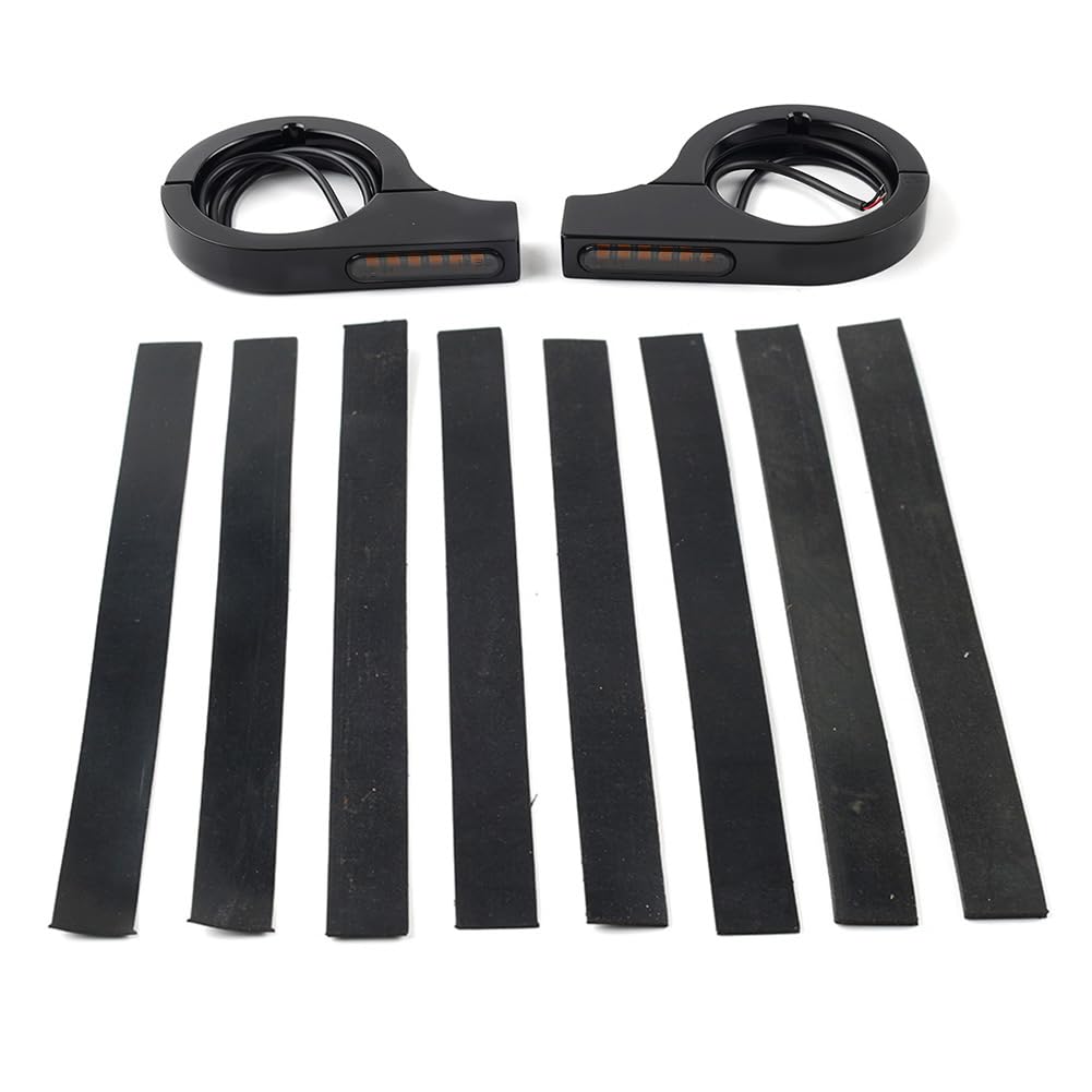 Bacar Clignotant de fourche à LED 46-50 mm pour moto, ambre, CNC, noi