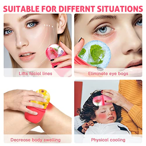 image for AURUZA Ice Face Roller and Gua Sha Set, Ice Roller for Face & Eye Puff