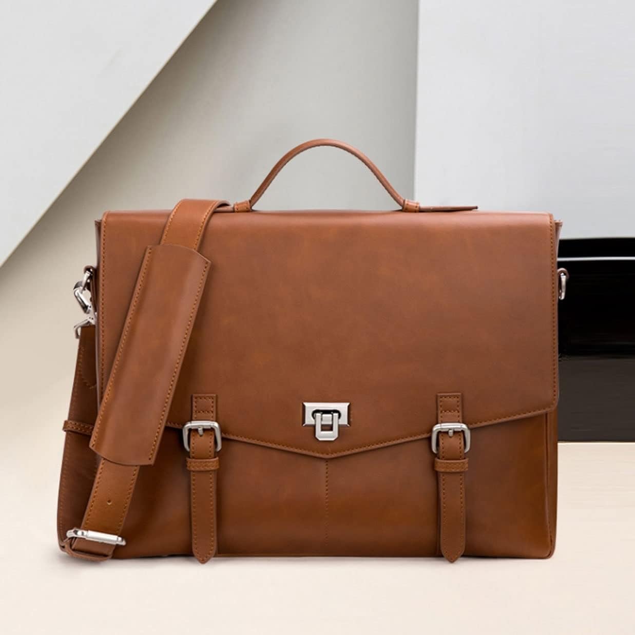 maletin Bolso Messenger for Hombre Cuero Vintage Impermeable
