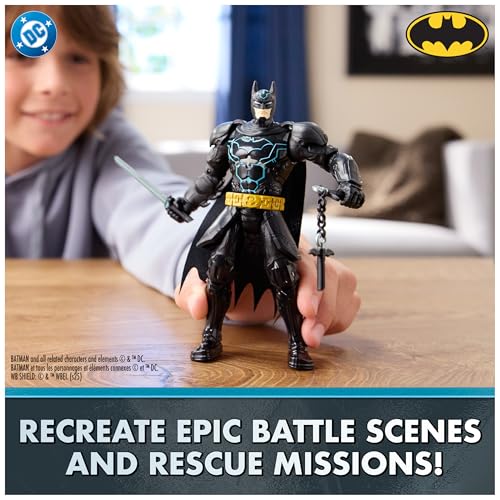 DC Comics, Batman Battle Clash 6” Ninja Strike Batman Action Figure with 2 Ninja Accessories, Super Hero Kids Toys for Boys and Girls Ages 3 & Up - Image 6