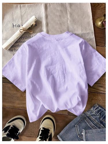 SweatyRocks Girl's Cute Graphic Print T Shirt Short Sleeve Cartoon Crew Neck Tee Top2