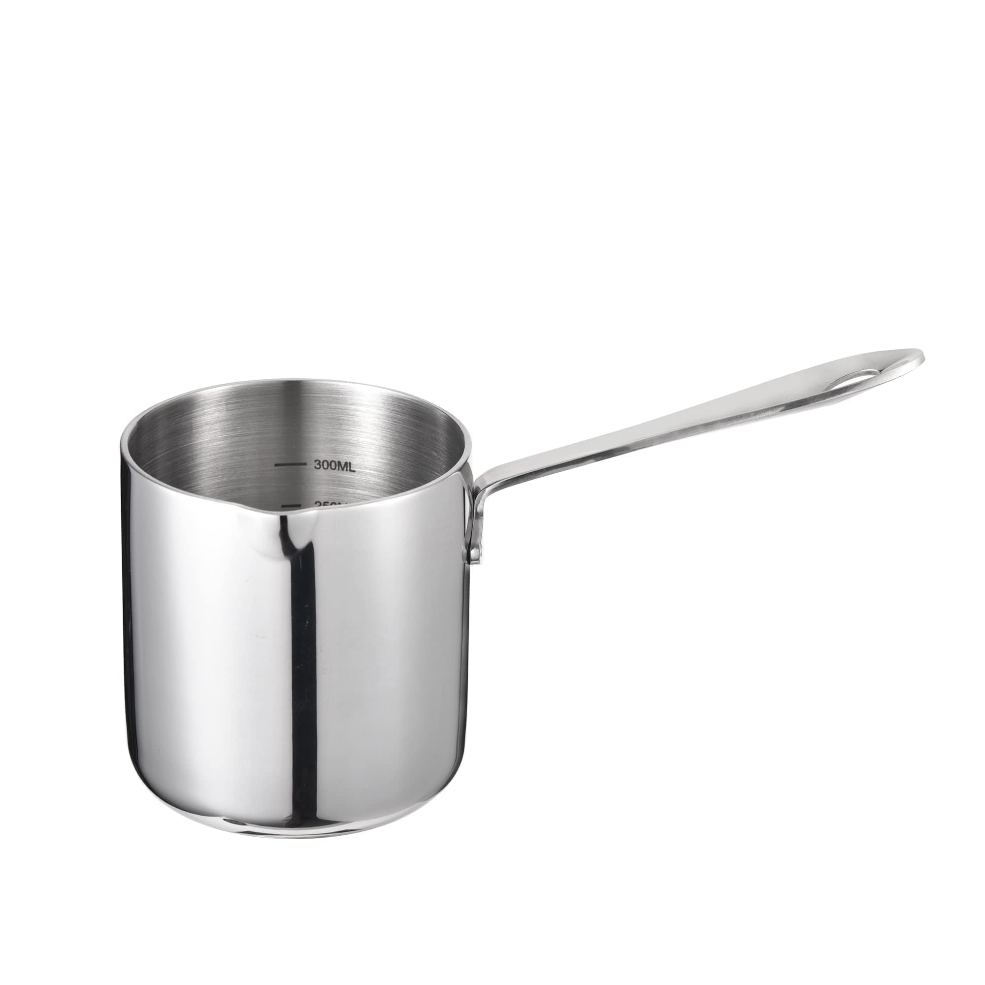 Photo 1 of IMEEA 10oz / 300ml Butter Warmer Single-Serve Milk & Sauce Heating Pan 18/10 Tri-Ply Stainless Steel Mini Pot