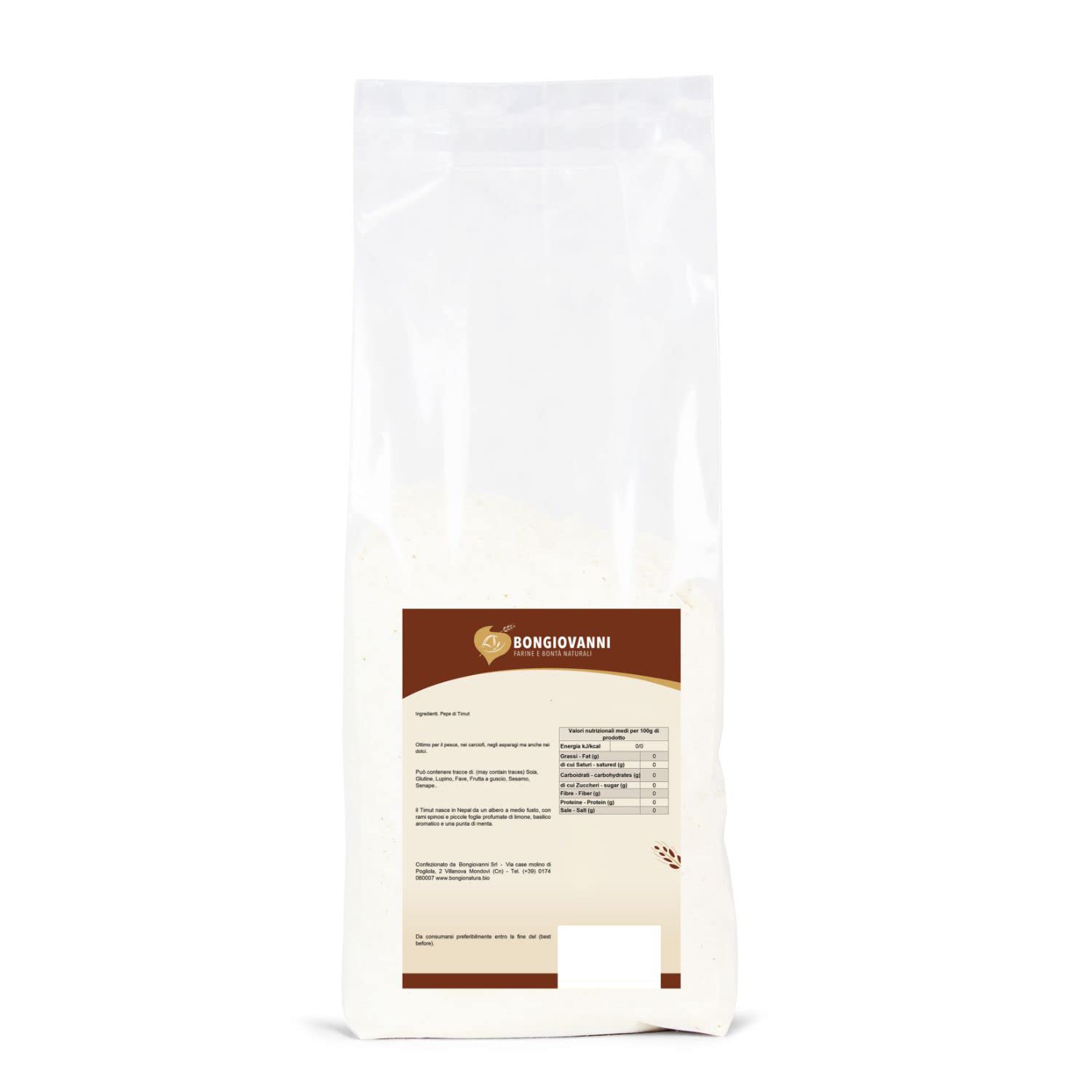 Bongiovanni Farine e Bontà Naturali Pimienta Timut Frutos Enteros 1 kg