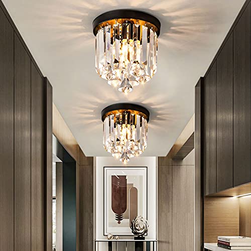 Plafonnier cristal K9 encastré 20 cm E14 pour salon et chambre - 5
