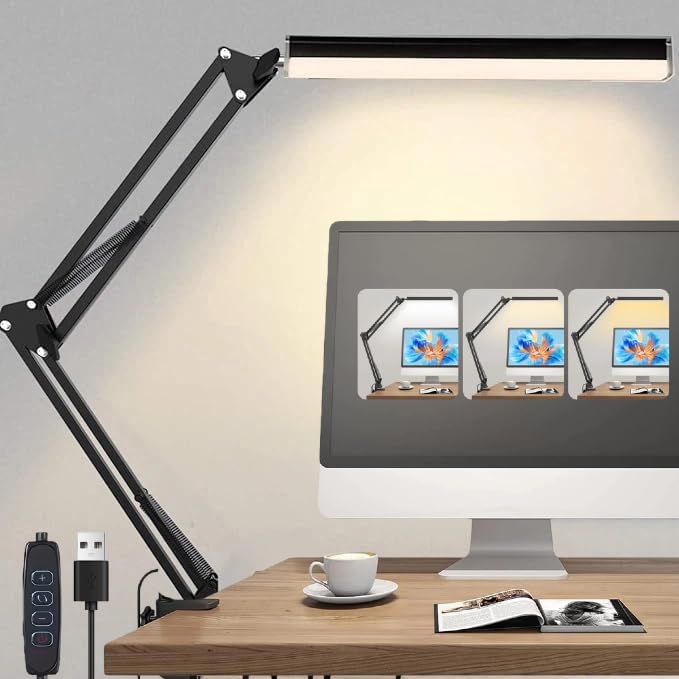 Consejos para Comprar Lamparas de Escritorio Walmart que Puedes Comprar On-line. 42 CHARMDOMI Lampara de Escritorio,Lampara de Mesa con Brazo Flexible de 360°,Lamparas Mesa de Trabajo con 3 Ajustes de Colo,Lámpara de Escritorio Ajustable con 10 Niveles de Brillo...
