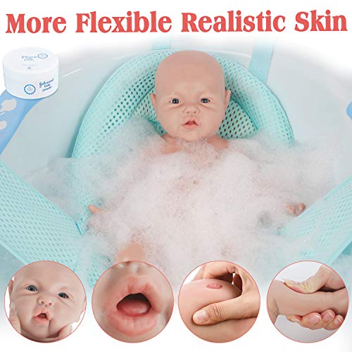 Vollence 43 cm Vollsilikon Baby Dolls, Nicht Vinyl Puppen,Lebensechte Baby Doll, Reborn Baby Doll, Newborn Baby Doll, Realistische Baby Dolls - Mädchen – Bild 6