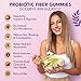 Fiber Gummies for Adults - Sugar Free Fiber Supplement 7g All in 1, Probiotic 60 Billion CFU & Prebiotic with Digestive Enzymes, Inulin, Psyllium, Vitamin, Support for Gut & Digestive Health, 90 Ct