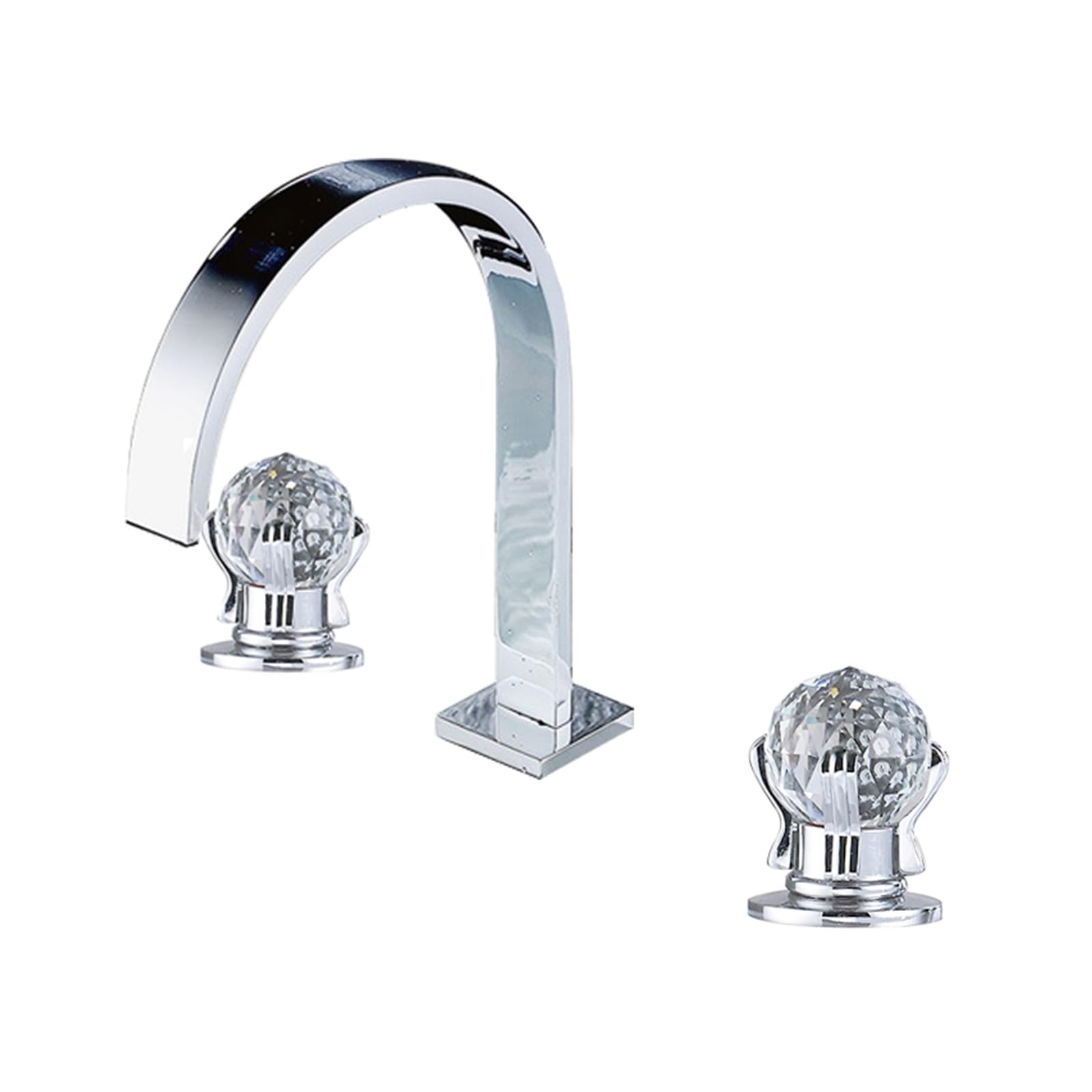 Robinet de lavabo eau chaude et froide pour vasque moderne 3 trous