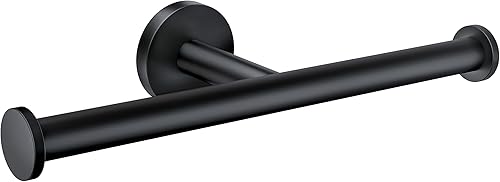 Moen Y5788BL Arlys Collection - Soporte de papel higiénico doble para baño, color negro mate