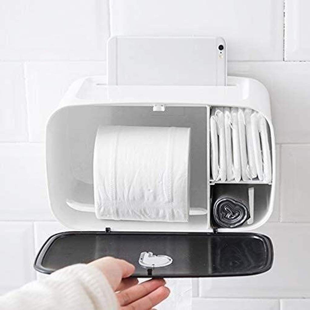 NEECS Porta Carta igienica Adesivo Porta fazzoletti da Cucina per Bagno Autoadesivo Impermeabile da Parete