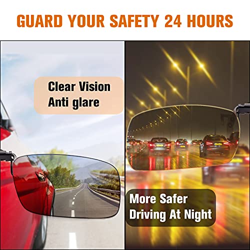 Image of LUFF Polarized /Night Vision Clip on Sunglasses /Myopia Glasses for Driving Black-Yellow