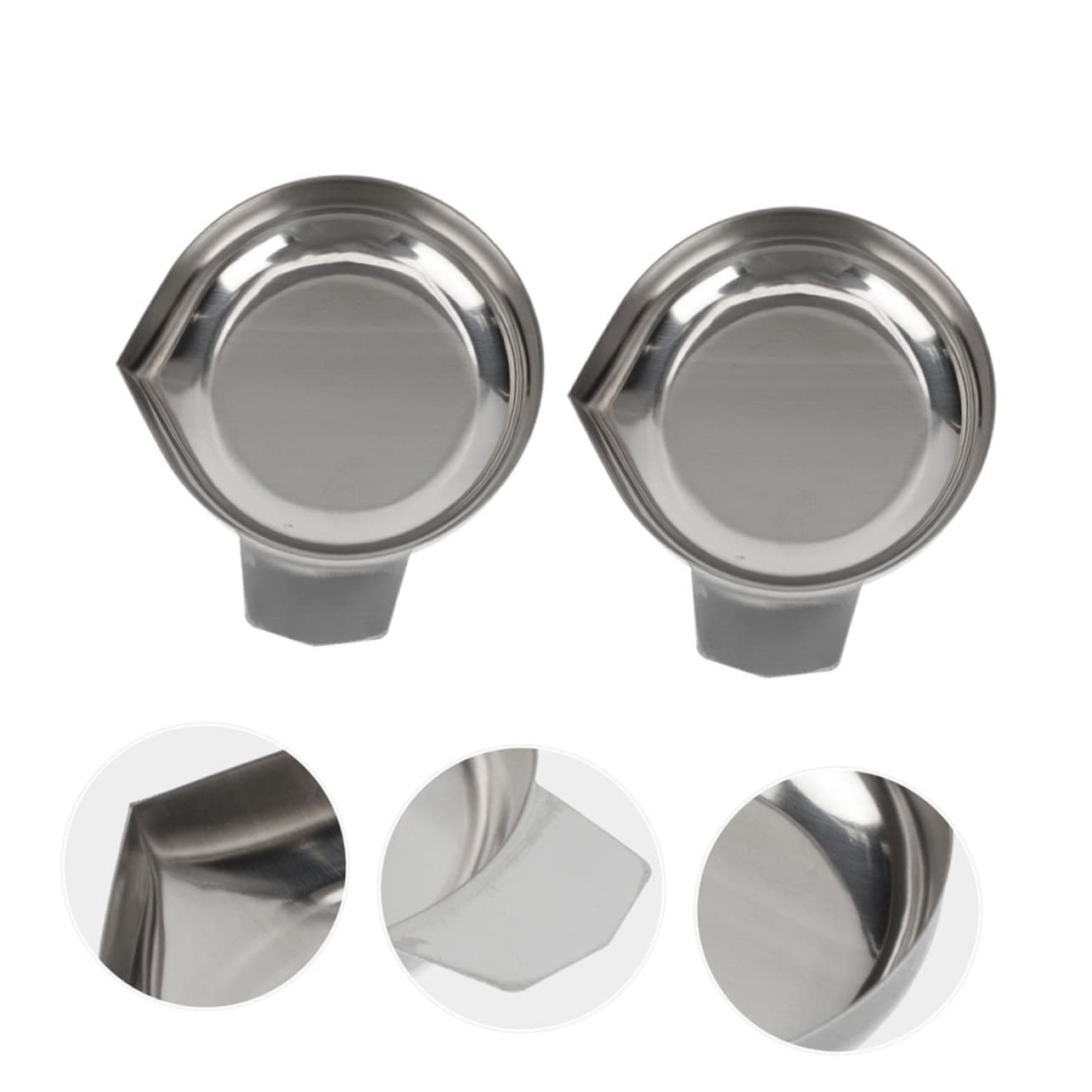 GRIRIW 3sets Metal Electronic Scale Tray Stainless Steel Gems Weighing Trays Small Scale for Jewelry Digital Pan 2pcs*3