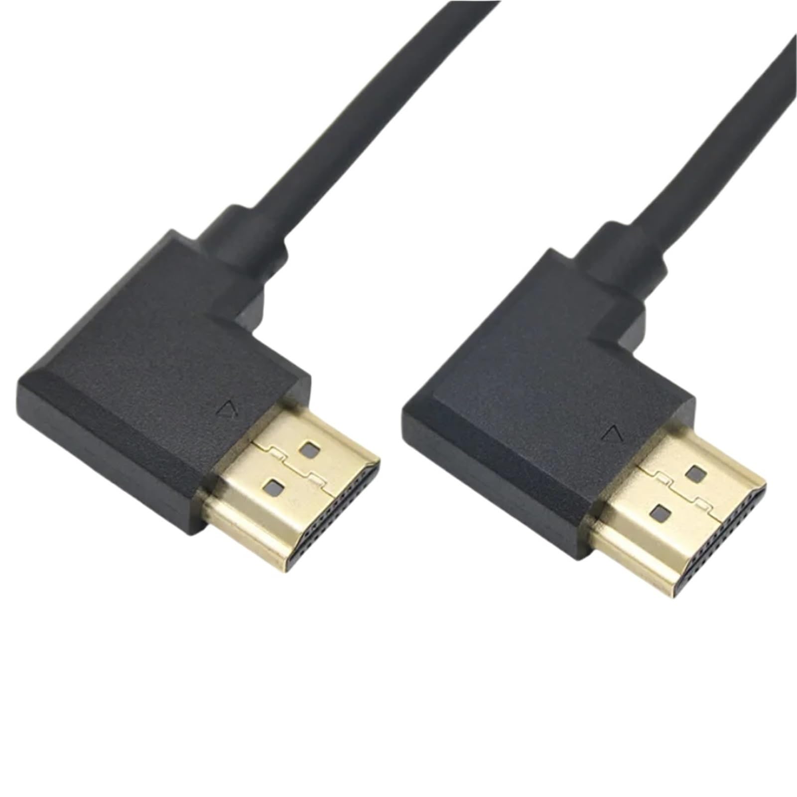 2pcs Cable 4K HDMI 2.0 Cable HDMI 90 Degree Angle Adapter(Left to Left 1080P,0.3 Meters)