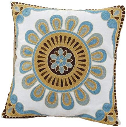 Red Cushion Cover 45x45cm Home Decoration ZUODU Hand Made National Embroidery Bohemian Housewarming Home Decoration Cushion Cover Throw Pillow Cover Pattern-10