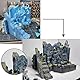 Wapasezyar 6 Stück Schaumplatte Hartschaum, Hohe Dichte Schaumplatte, Schaumplatte Bastelplatte DIY Modell, Diorama Basis Blöcke Hobby Gebäude Kit Schaum Blau 30x20x2 cm, Blau