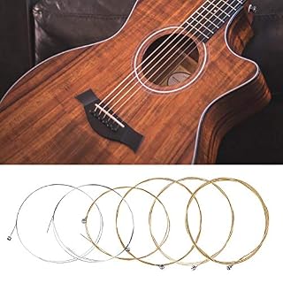 Cordes pour Guitare Folk, 6Pcs Métal Cordes Set Pièce de rechange pour guitare folk classique – Image 2
