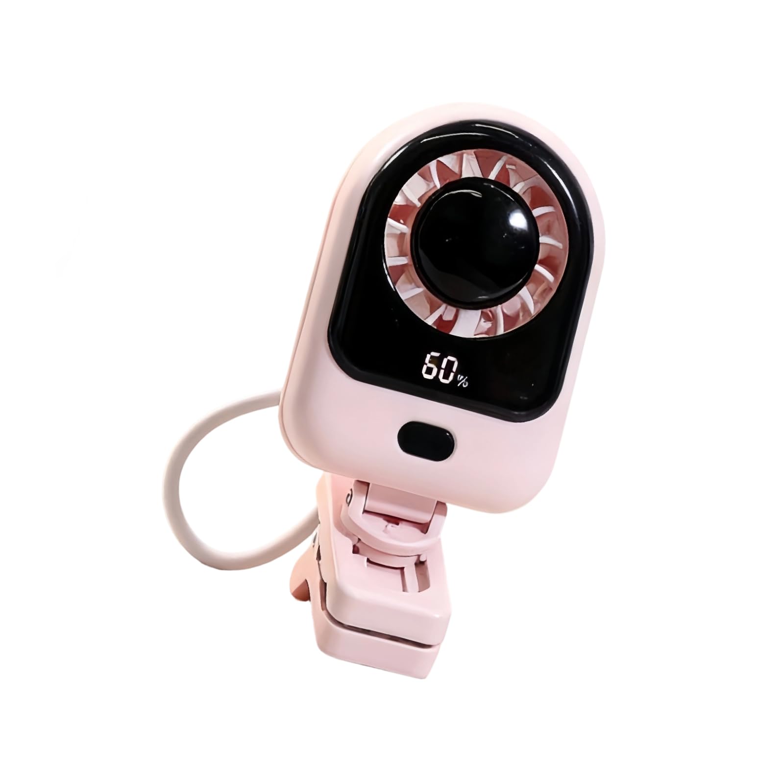 Kaeltsyn Digital Display Desktop Remote Control Fan Adjustable Clip on Fan Fast Speed Powerful Blower with Lanyard Rechargeable Clip on Desk