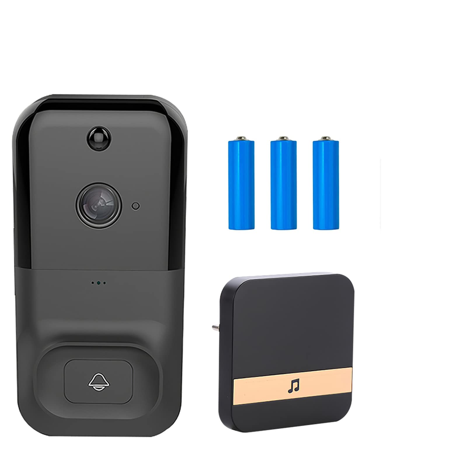 SXA Videocitofono Campanello Wireless,Tuya Smart Home WiFi Videocitofono Wireless 1080P HD Citofono Campanello Telecamera IR Visione Notturna per La Protezione della Sicurezza Domestica