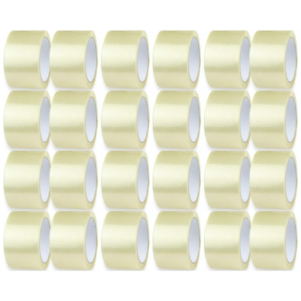 TaranNova 24 Rolsl of 72mm x 132mm Clear Packaging Tape - Heavy Duty, Low Noise, Secure & Strong Adhesive, Parcel Tape For Packing Boxes, Moving, And Long Term Storage