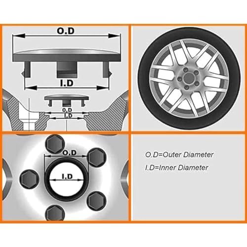 Cache Moyeux 60mm Peugeot 407 Coupe : Solution Contre la Rouille des Écrous de Roue - 4