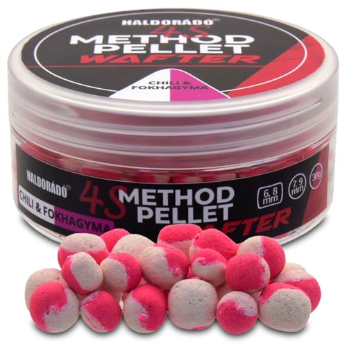 Haldorado 4S Method Pellet Carp Fishing Wafters, White Pink, 6-9 mm