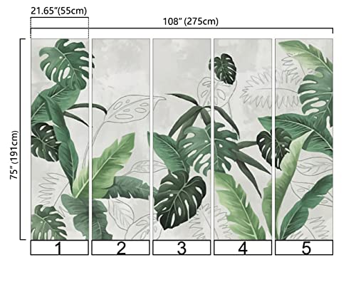Bormia Modern Minimalist Wall Mural Tropical Rain Forest Green Plant Mural Wallpaper For Living Room Bedroom #TOP3