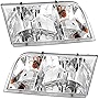 EPIC LIGHTING OE Style Replacement Halogen Chrome Headlights Assembly Compatible with Ford 98-11 Crown Victoria 98-11 Police Interceptor [ FO2502200 4W7Z13008A FO2503200 4W7Z13008B ] Pair