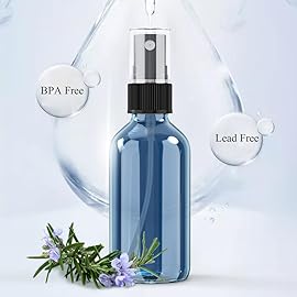 Wedama Spray Bottle, 2 oz Fine Mist Glass Spray Bottles, Little Refillable Liquid Containers for Watering Flowers Cleaning (16 Pack Indigo Blue)