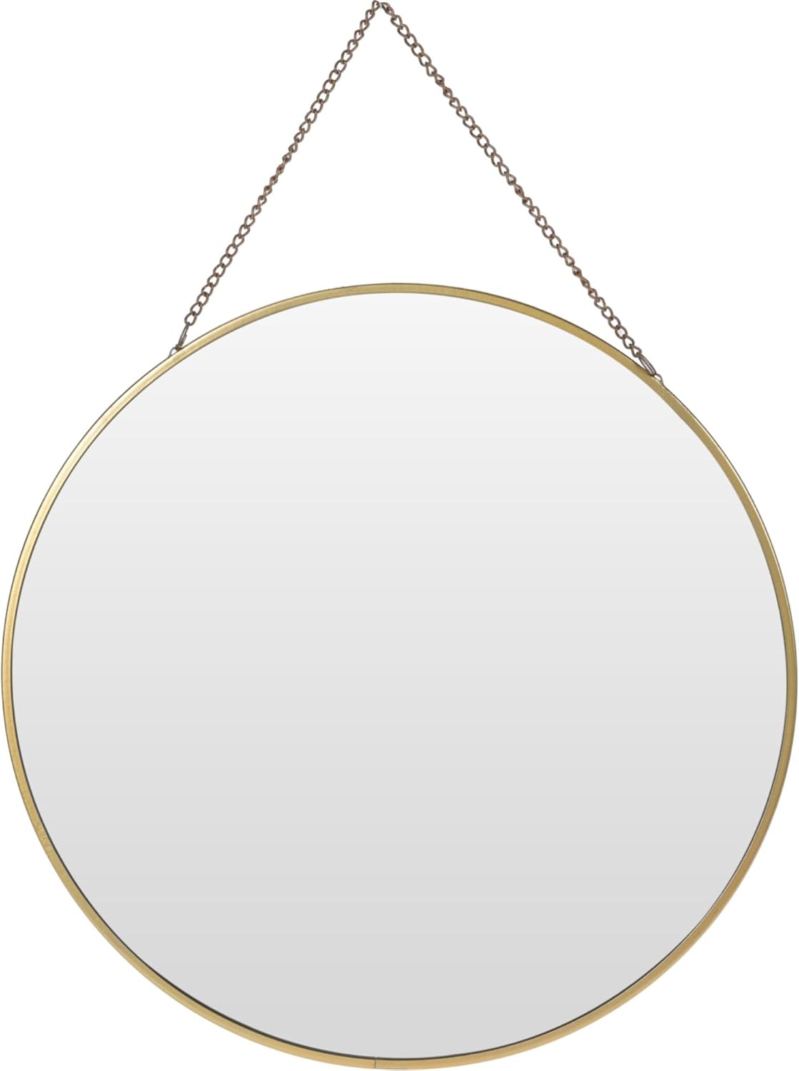 WELL HOME MOBILIARIO & DECORACIÓN Round Gold Metal Mirror with Chain Ø29cm
