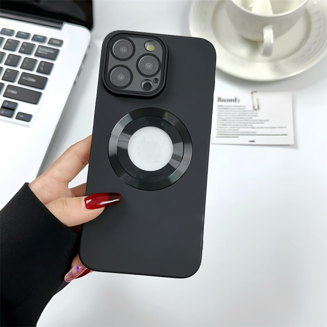 Film objectif et coque antichoc Magsafe noire pour iPhone 14 Pro Max