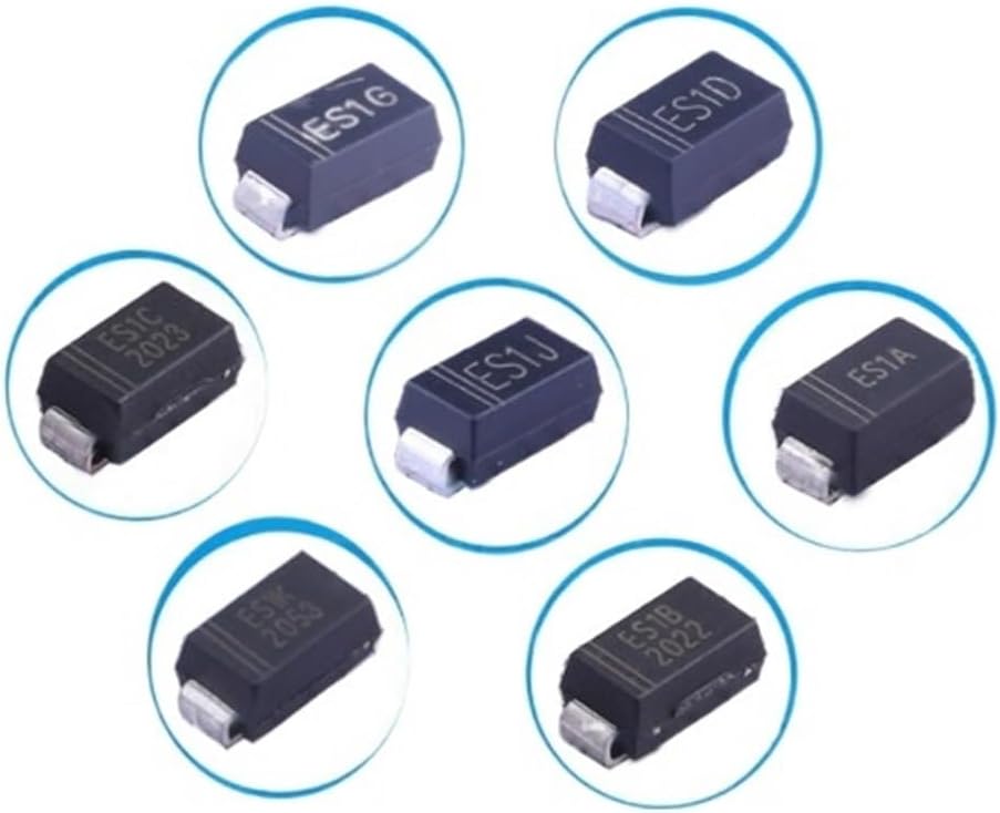 MeLphi 5 PCS SMD Fast Recovery Diode ES1A ES1B ES1C ES1D ES1G ES1J ES1K SMA/DO-214AC Electronic (Color : ES1C)
