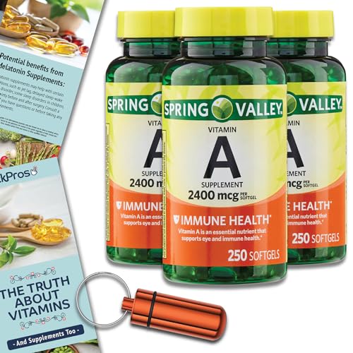 Snapklik.com : Spring Valley Vitamin A Softgels, 2400 Mcg 250 Count 3 ...
